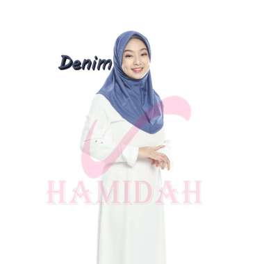 HIJAB BERGO HAMIDAH KERUDUNG INSTAN HAMIDAH JERSEY SIZE S S DENIM