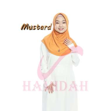HIJAB BERGO HAMIDAH KERUDUNG INSTAN HAMIDAH JERSEY SIZE S S MUSTARD