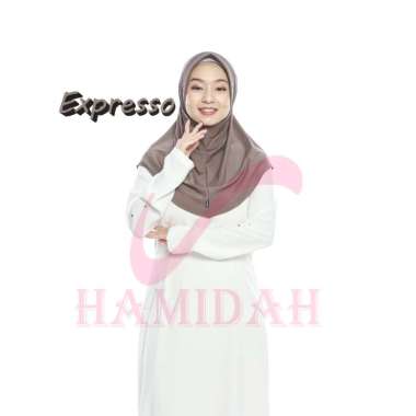 HIJAB BERGO HAMIDAH KERUDUNG INSTAN HAMIDAH JERSEY SIZE S S EXPRESSO