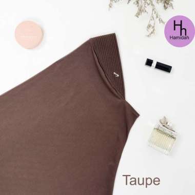 HIJAB BERGO HAMIDAH KERUDUNG INSTAN HAMIDAH JERSEY SIZE S S TAUPE
