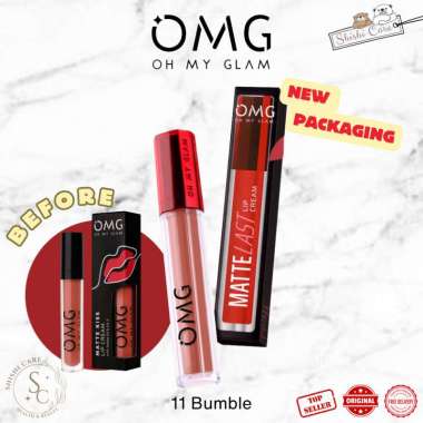OMG OH MY GLAM Matte Kiss Lip Cream - Krim Bibir | Pelembab Bibir 011 Bumble