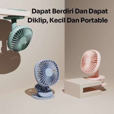 Robot RT-BF10B Mini Fan Kipas Angin Portable with Klip Hijau