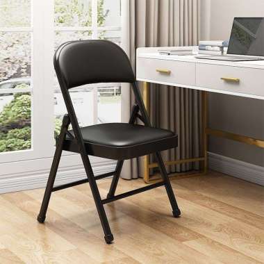 Yup Kursi Kantor Lipat Kursi Makan Kursi Lipat Portabl Hitam