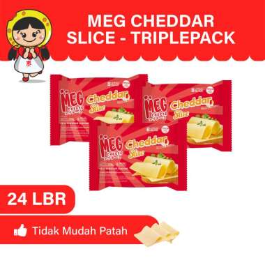 MEG Cheddar Slice 8 Slices - 3pcs