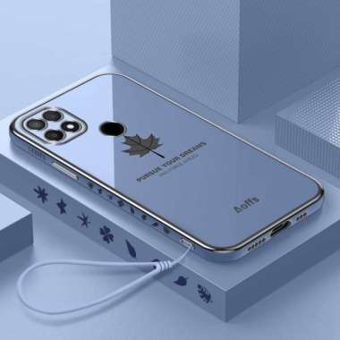 Promo Case Maple Oppo A15 / A15s Softcase Plating Terbaru Oppo A15s Biru
