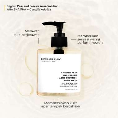 Grace and Glow Body Wash Brightening Solution + English Pear and Freesia Anti Acne Solution English Pear