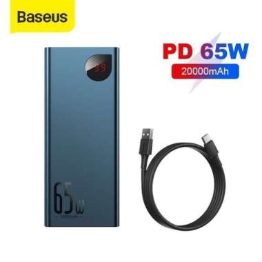 Baseus Adaman Power Bank 65W Fast Charging Quck Charge Type C PD Biru 20.000mAh