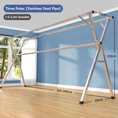 Jemuran baju stainless steel tempat jemuran baju jemuran baju lipat jemuran besi Jemuran Pakaian Gan