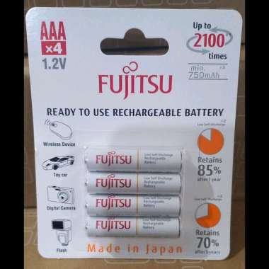 Baterai Battery Rechargeable AAA A3 Fujitsu 750mah Japan murah bagus