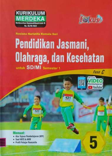Buku LKS FOKUS SINDUNATA SD/MI Kelas 5 Merdeka Ganjil 2024/2025 - Original PJOK