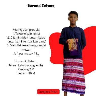 Songket Pash - Kain Sarung Tajung Mesin Khas Palembang Berbagai Macam Motif Dan Warna Pink