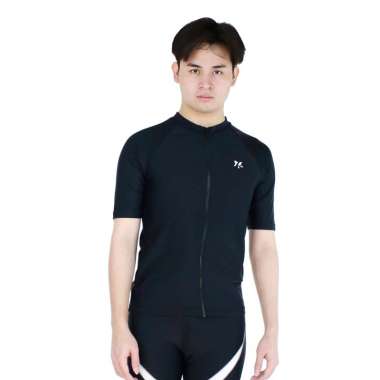 Lasona Men Swimwear Baju Atasan Renang Pria BM-A3175R-L4 Ready Big Size 3XL Black Black