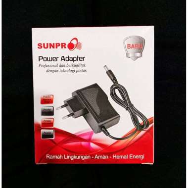 Power Adaptor 9V 1A / Sunpro Adaptor 9 Volt 1 Ampere