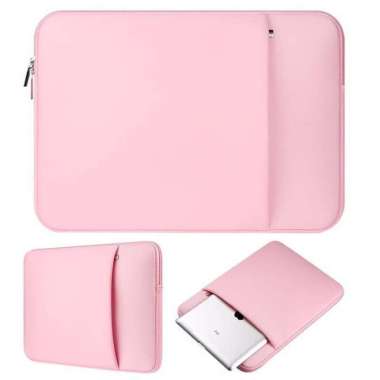 Tas Laptop Neoprene Zipper pink