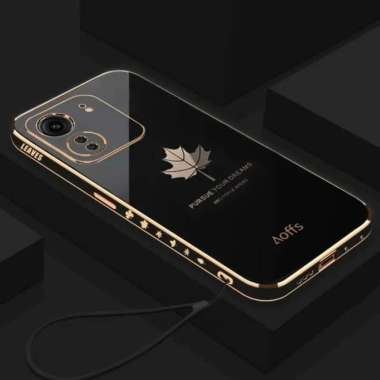 Promo Case Maple Redmi 13C Softcase Plating Terbaru Redmi 13C Hitam