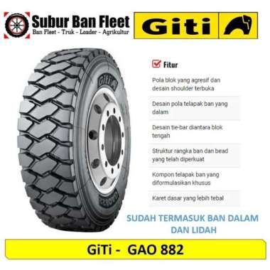 GiTI 1000R20 GAO 882 Ban Truk FUSO 10.00 R20 RADIAL FULL SET KAWAT
