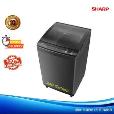 SHARP Mesin Cuci 1 Tabung 9.5 KG ESM9500 Mega Mouth Soft Door Inverter