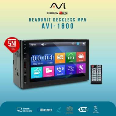 Headunit Double Din Deckless MP5 AVI-1800 7" Mobiletech