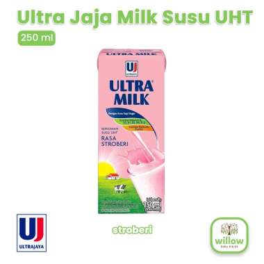 Susu UHT - Ultra Jaja Milk Susu UHT 250Ml Stroberi