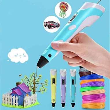 Pena 3 Dimensi Menggambar Printing 3D Pen Ultra Slim Digital LCD Membuat Objek 3D Creativity Kreativ