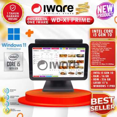 Mesin Kasir PC Pos All In One Iware WD-X1 DUAL Prime i5 gen 10 16/256GB Dual Monitor Touchscreen