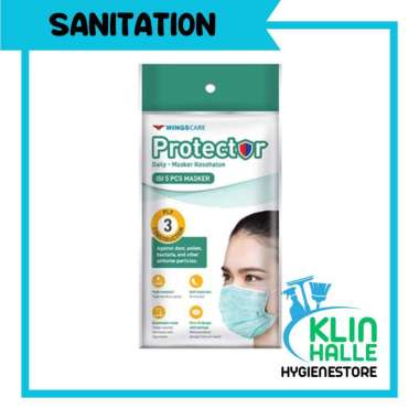 WINGSCARE Protector Daily Masker 3 ply Earloop Surgical Biru