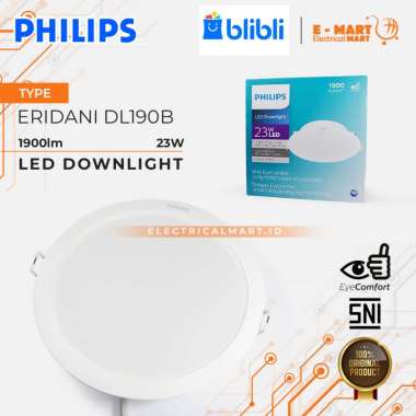 Downlight LED PHILIPS ERIDANI 23W 8inch 22 Watt DL190B 22Watt 23W 23W-PUTIH