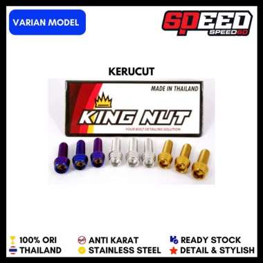 Baut Saklar Yamaha Mio Xeon GT 125 Baut Probolt Thailand Stainless King Nut Kerucut Gold