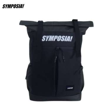 Waterproof Roll Top Backpack - Cordura Bimo D1000 - Black - Symposia! Hitam Hijau Army