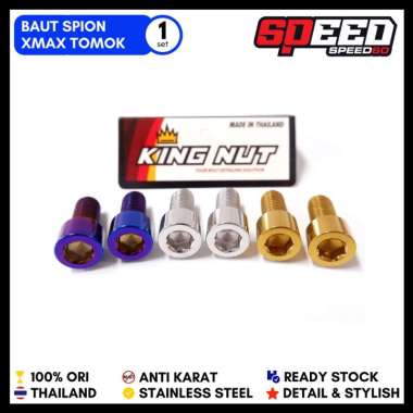 Baut Tutup Spion Tomo Tomok Yamaha XMAX Baut Probolt Thailand Stainless King Nut Gold