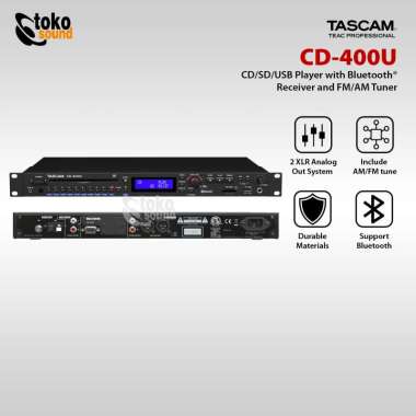 Tascam CD 400U - CD/SD/USB Player with Bluetooth and AM/FM Tuner Original