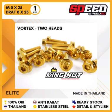 Baut M 5 x 25 Drat 8 x 25 Vortex Elite 2 Kunci Baut Probolt Thailand Stainless King Nut