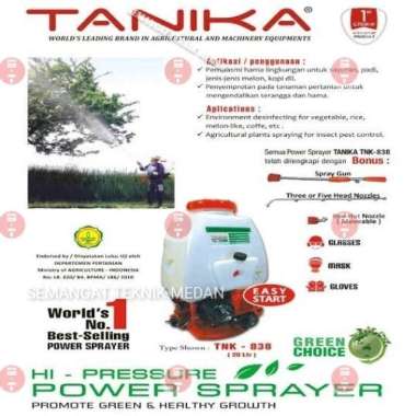 TNK-838 POMPA SPRAYER ALAT PENYEMPROT SEMPROTAN HAMA 20L TANIKA TNK838
