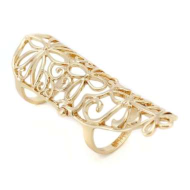 Cincin Full Jari Tangan Knuckle Finger Chic Joint Ring Silver 178 GOLD