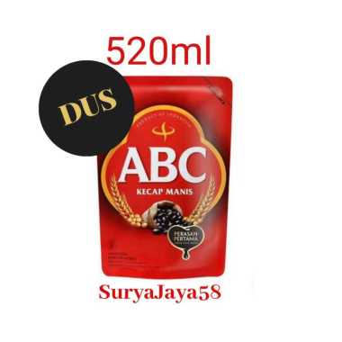 Kecap Manis ABC 12 x 520ml dus / Kecap Manis ABC refill 520ml