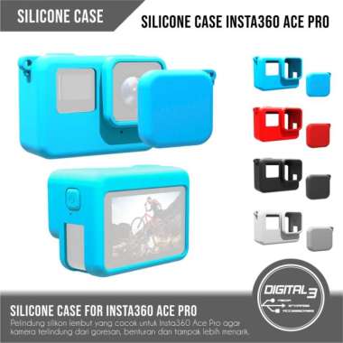 Soft Silicone Case for Insta360 ACE PRO Pelindung Kamera Silikon Hitam