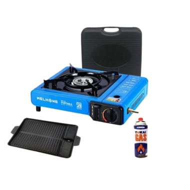 PAKET BBQ/BBQ SET KOMPOR PORTABLE WELHOME+YAKINIKU GRILL PAN+GAS 1