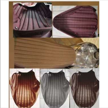 kulit jok w175 bahan MBtech model japs garis depan belakang / SARUNG JOK MOTOR KAWASAKI W175 pres+sa