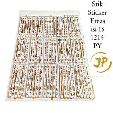 MAINAN ANAK STIK STICKER EMAS ISI 15 BUNGKUS