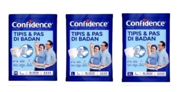 Popok Celana Dewasa Confidence Popok Celana Tipis & Pas Kemasan Sachet ADULT DIAPERS PAMPERS Tipis :