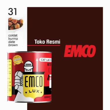 Emco Lux Cat Kayu & Besi 1kg Warna Coklat Brown Cokelat Beige Khaki STD 31 Coklat Kurma