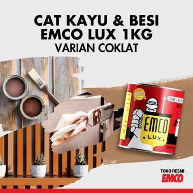 Emco Lux Cat Kayu & Besi 1kg Warna Coklat Brown Cokelat Beige Khaki STD 76 Kayumanis