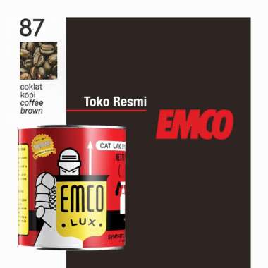 Emco Lux Cat Kayu & Besi 1kg Warna Coklat Brown Cokelat Beige Khaki STD 87 Coklat Kopi