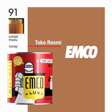 Emco Lux Cat Kayu & Besi 1kg Warna Coklat Brown Cokelat Beige Khaki STD 91 Coklat Madu
