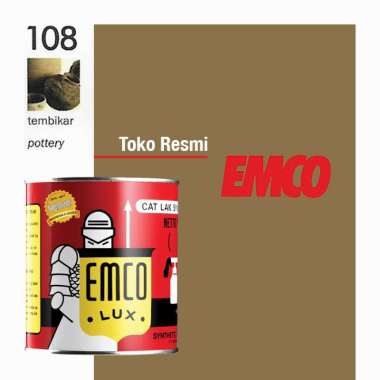 Emco Lux Cat Kayu & Besi 1kg Warna Coklat Brown Cokelat Beige Khaki STD 108 Tembikar