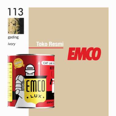 Emco Lux Cat Kayu & Besi 1kg Warna Coklat Brown Cokelat Beige Khaki STD 113 Gading