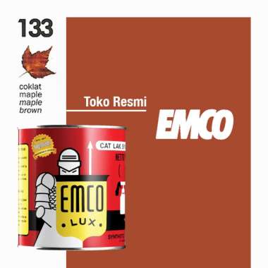 Emco Lux Cat Kayu & Besi 1kg Warna Coklat Brown Cokelat Beige Khaki STD 133 Coklat Maple