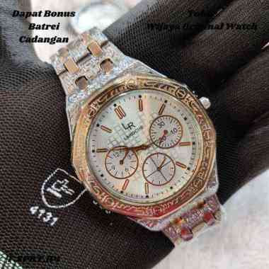 LAROCHE Jam Tangan Formal PRIA Crono Variasi Off Tali Rante Stainless Bonus Bateri Cadangan LR59821 