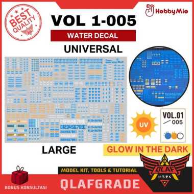 Water Decal Large VOL 1- 005 GLOW IN THE DARK UV MG HG RG PG - High Res. Water Slide DecalHobby mio