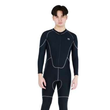 Lasona Men Swimwear Baju Renang Diving Panjang Pria Tangan Panjang MTRP-C3337-L4 M Black Grey